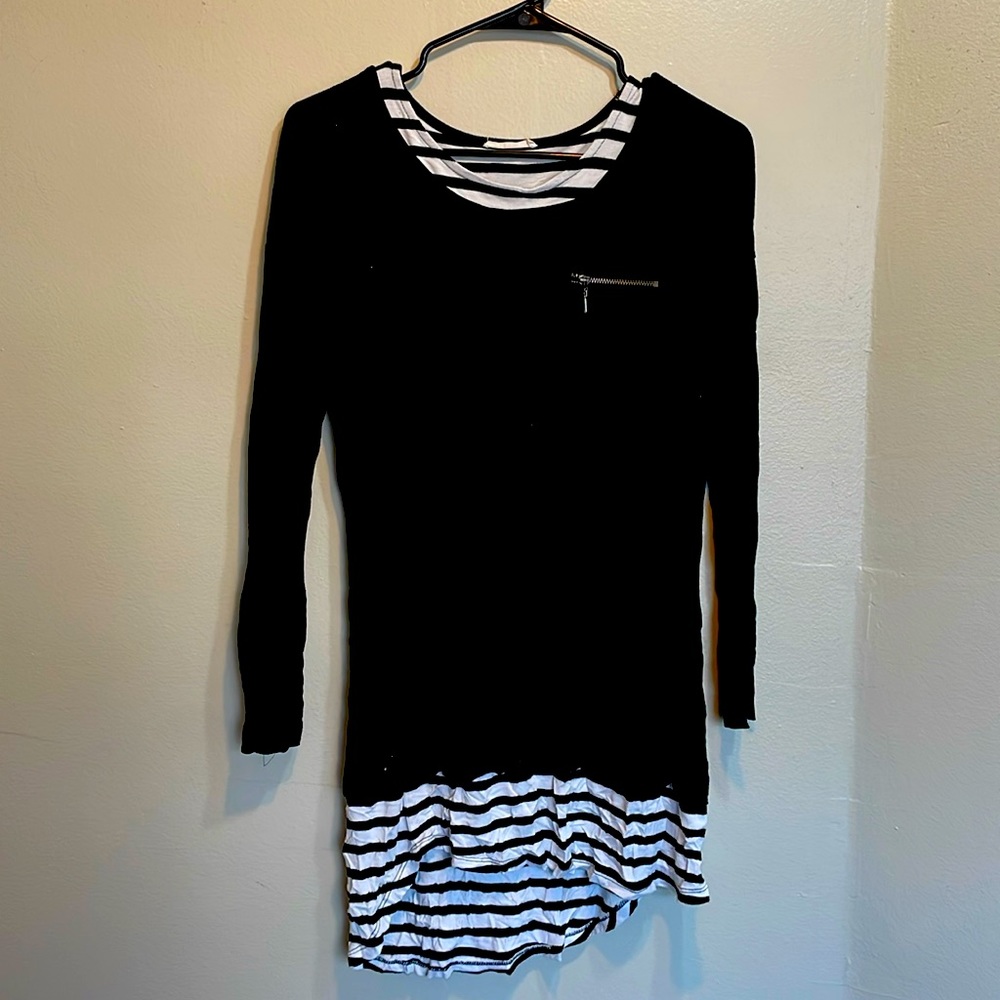 XSide Long Sleeve Long Shirt